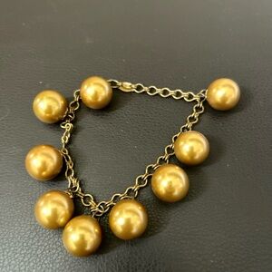 Vintage Golden Bauble Charm Bracelet